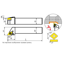 PDJNL2525M15 Державка проходная для наружного точения