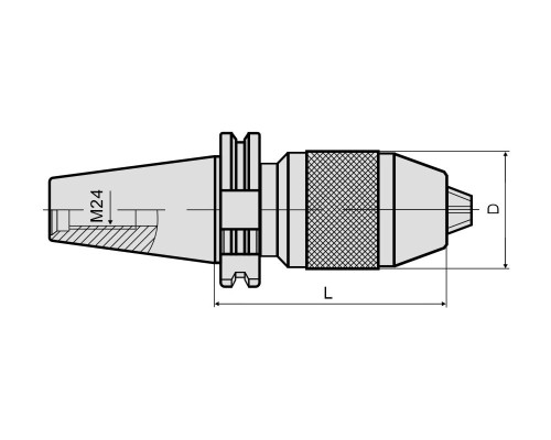 Патрон сверлильный быстрозажимной SK50-APU13-100 DIN69871