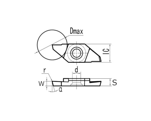 PTA12L050-S-HR7125 Пластина отрезная, канавочная