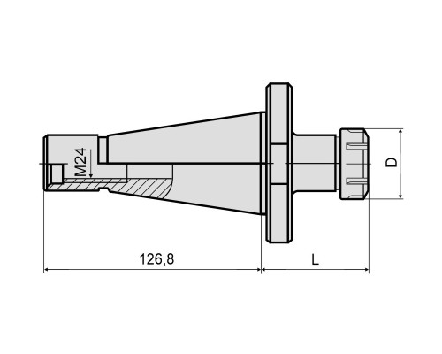 NT50-ER32-070 Патрон цанговый DIN 2080
