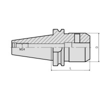 Патрон для концевых фрез с хвостовиком Weldon BT50-SLN20-130