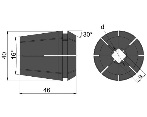ER40G-SET-15 Набор резьбовых цанг ER40G - 15 шт.