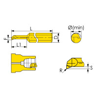 MPR-1-R0.05-L4-JF610M Мини-резец для продольного растачивания