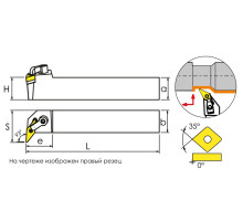 MVUNL3232P16 Резец токарный (державка) по металлу
