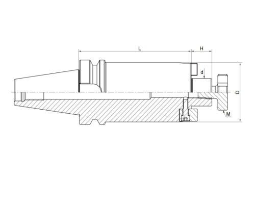 Патрон цанговый BT40-ER25-70